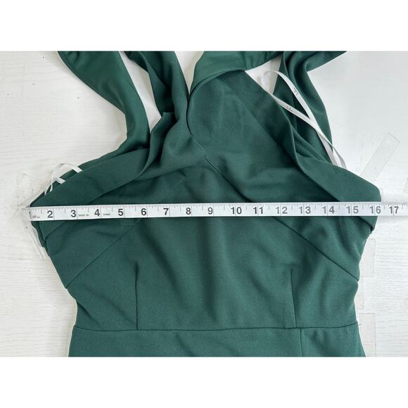 Lulus New! Perfect Opportunity Hunter Green Maxi Dress V-Neck Mermaid Hem M - Picture 7 of 7